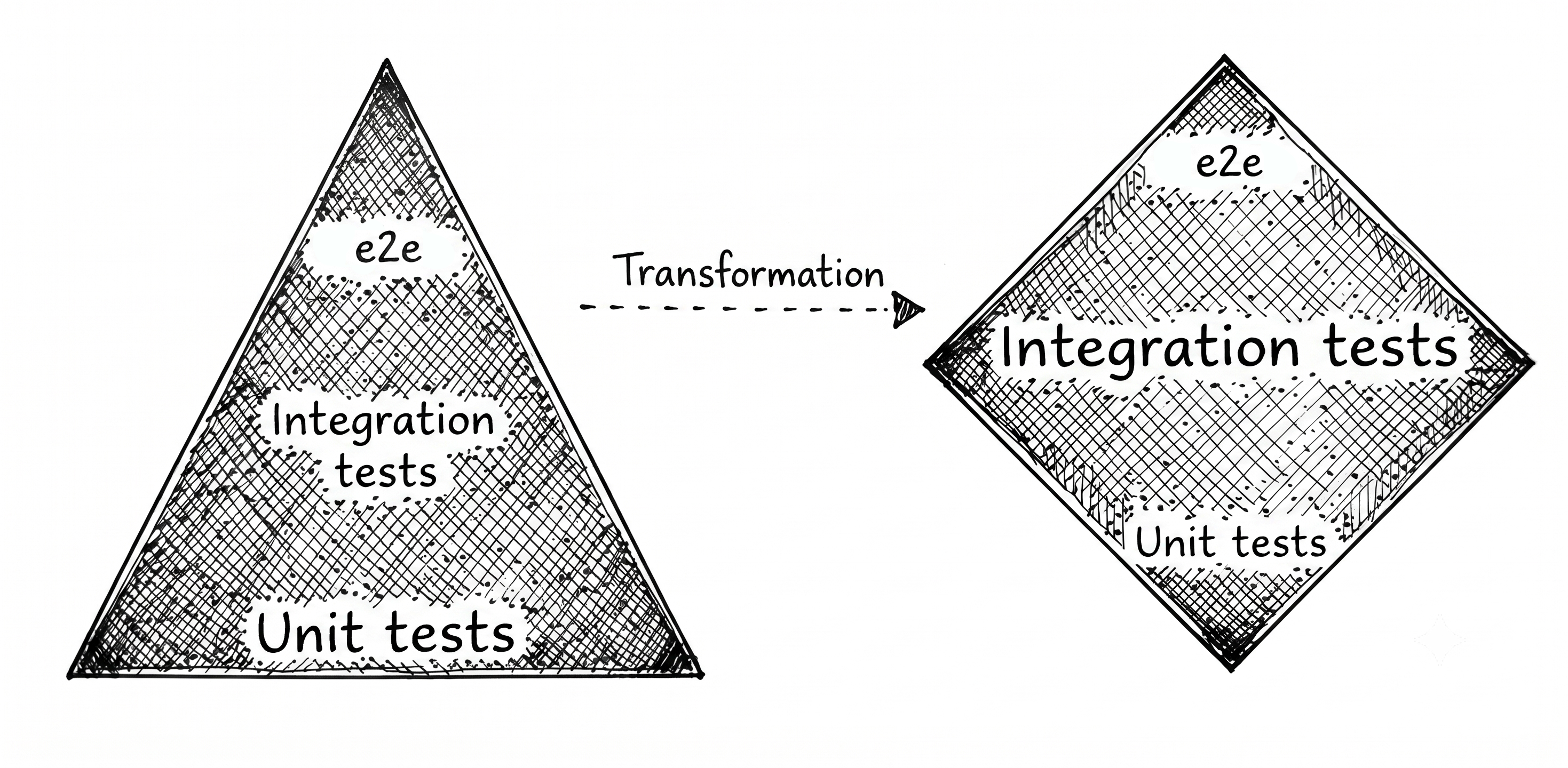 Showing both pyramid and diamond