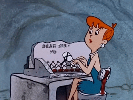 Human writing something